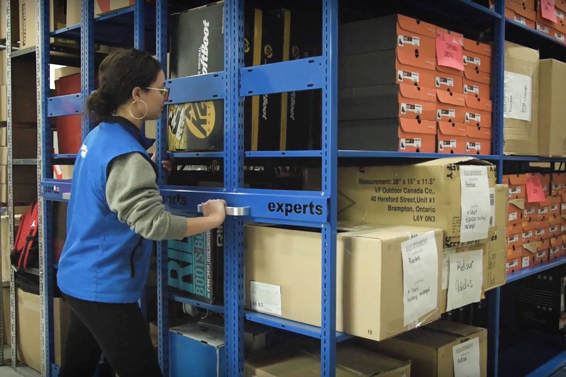 Storage solutions for Sports Experts.