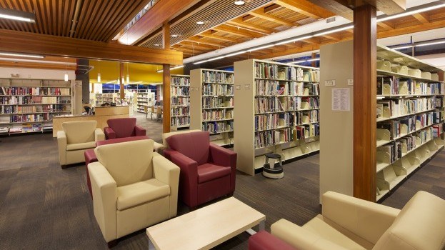 Storage system for Salt Spring Island Public Library.