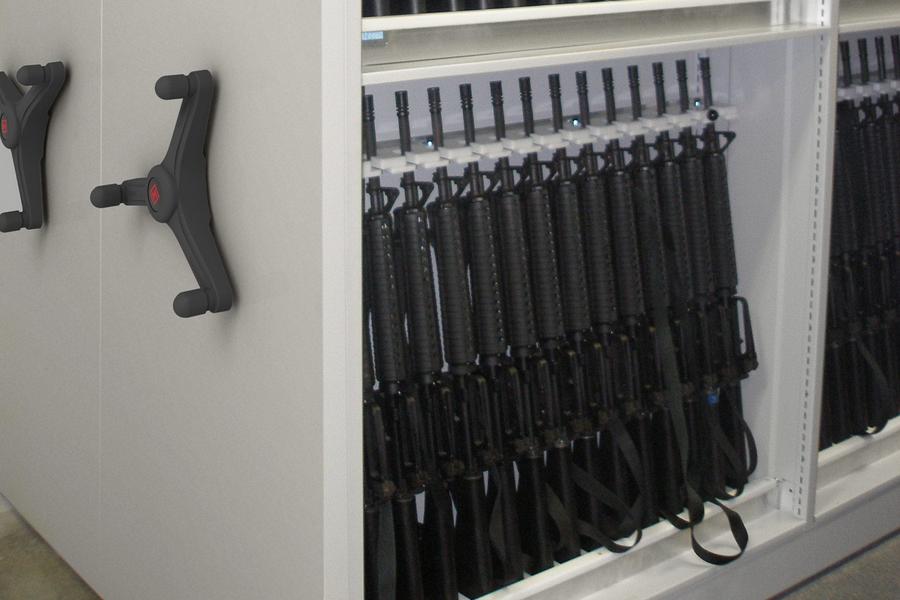 Storage solution for long firearms, optimizing security and organization.